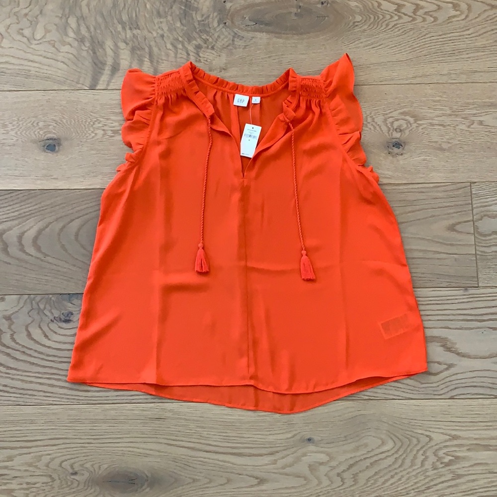 Gap Orange Blouse Top